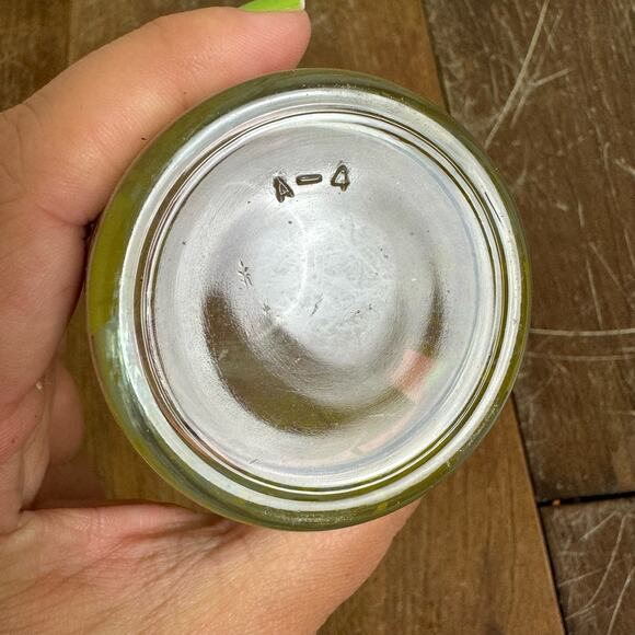 Set of‎ 3 MCM Vintage Two Tone floral print drinking glasses yellow green orange - Picture 5 of 8